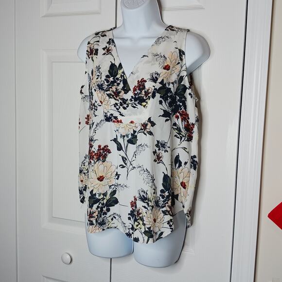 Loft Petites Sleeveless Floral Blouse NWOT - Picture 4 of 10